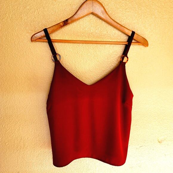 I Joah Flowy Top, Size Medium Wine, Burgundy NEW Camisole Strappy Top - Picture 6 of 11